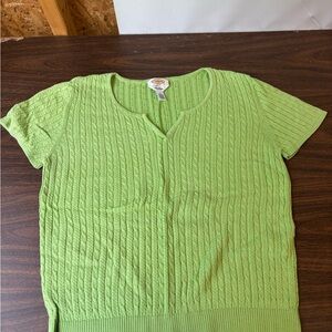 Talbots Lime Green Knit Top